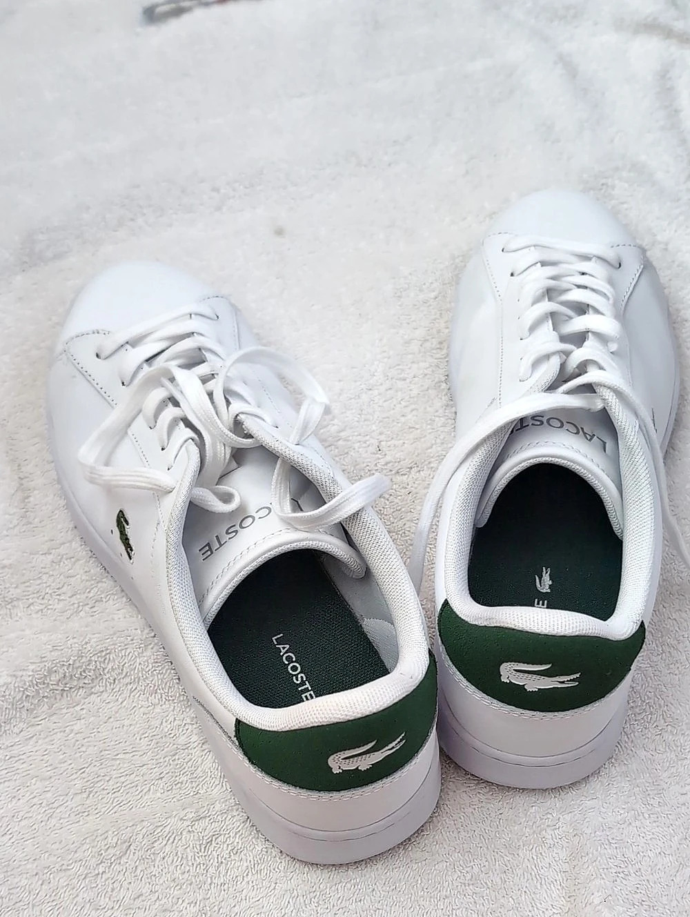 Lacoste Carnaby Set 224 1 SMA White & Green US 10.5 Like New
